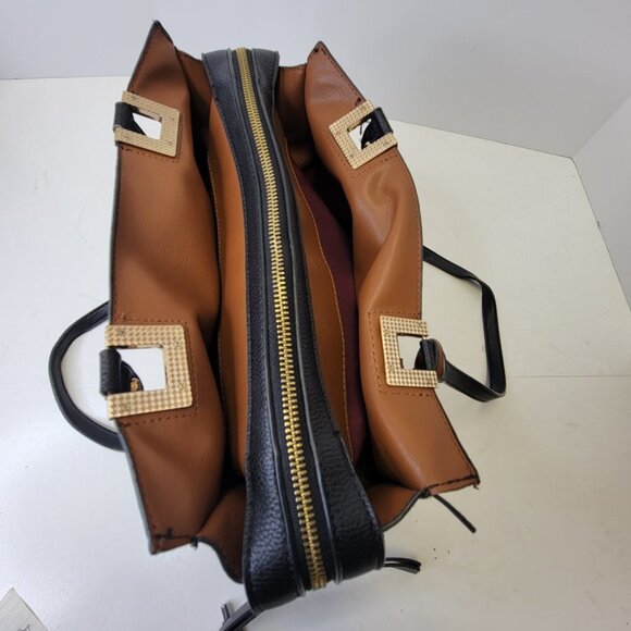 Black Shoulder Handbag with Long Handle Strap - Picture 9 of 16